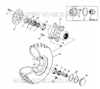 VORDERRAD ASSEMBLY 6X6 250 W938727 (4924092409016A)