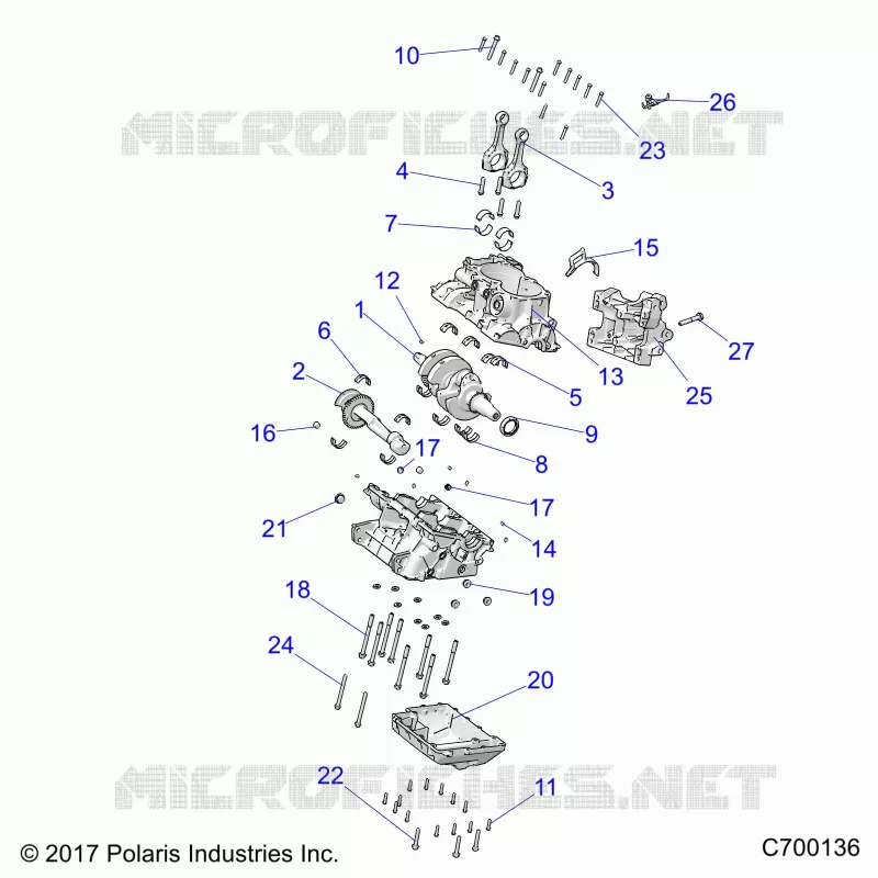 ENGINE, CRANKCASE AND KURBELWELLE