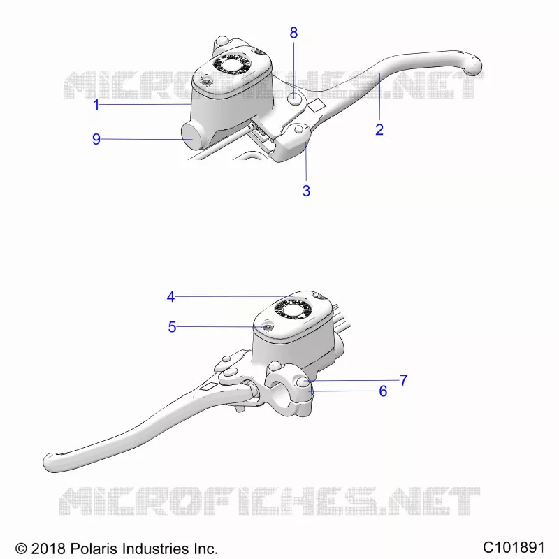 BRAKES, FRONT BRAKE LEVER AND MASTER CYLINDER