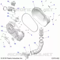 ANTRIEB, CLUTCH COVER AND DUCTING