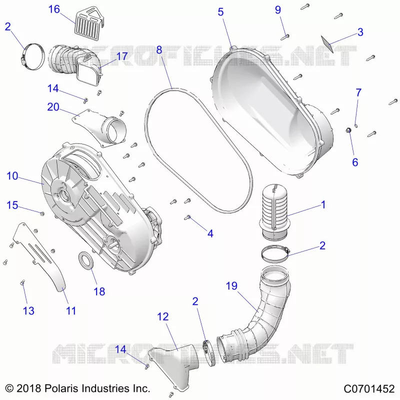 ANTRIEB, CLUTCH COVER AND DUCTING
