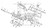FRONT Drehmomentarm 500 INDY 0982764(A)(B) and EUROPEAN 500 INDY E982764A (4942104210B009)