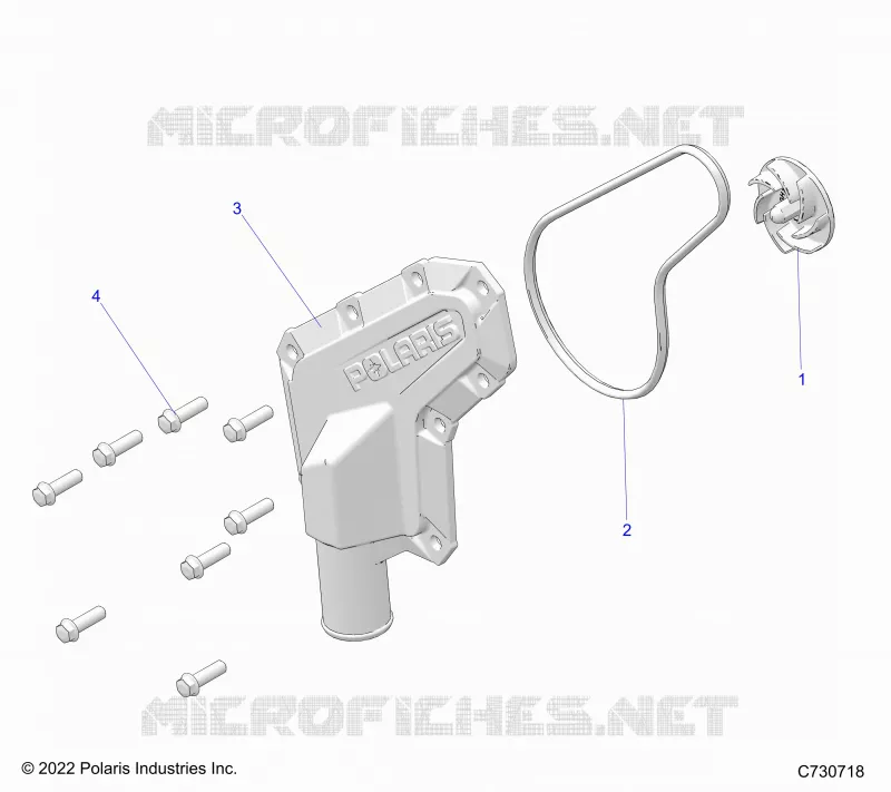 MOTOR, WATERPUMP IMPELLER AND COVER