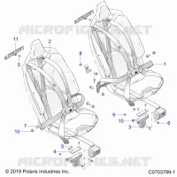 SITZ BELT MOUNTING, FRONT, PREMIUM/DELUXE