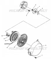 RÜCKZUG ANLASSER ASSEMBLY RXL 0940768 and RXL TOURING 0940869 (4925062506047A)