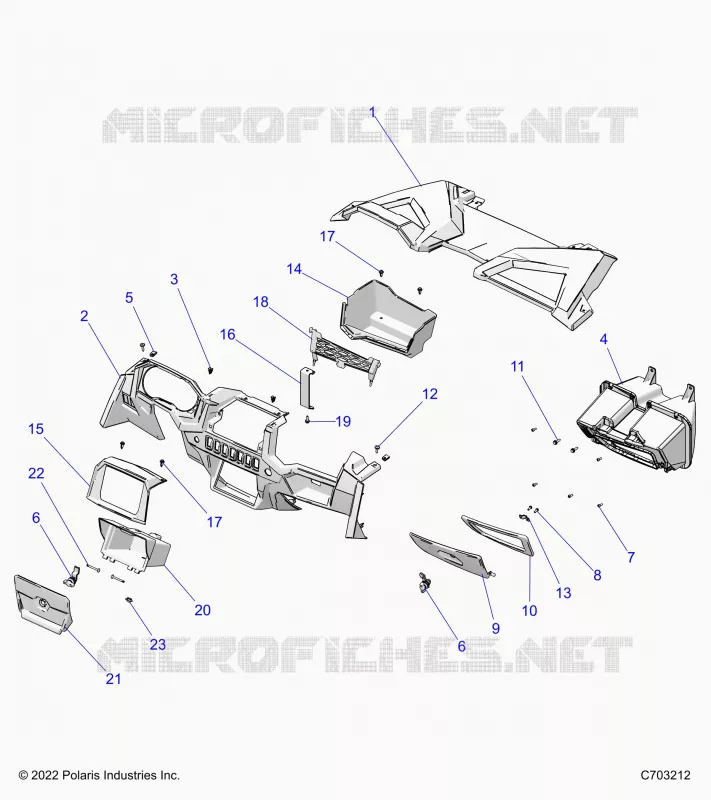 INSTRUMENTENTAFEL AND GLOVEBOX  RC- Z23ASK99A4 (C703212)