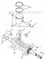 KURBELWELLE AND KOLBEN TRAIL BOSS W938527 (4924072407030A)