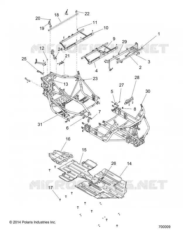 CHASSIS, MAIN FRAME AND SKID PLATE