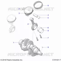 ENGINE, KURBELWELLE AND PISTON