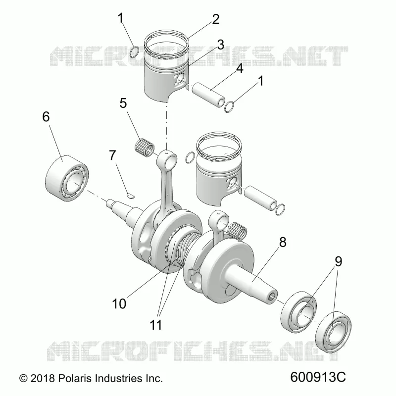MOTOR, PISTON AND CRANKSHAFT
