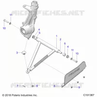 SUSPENSION, A-ARM AND STREBE MOUNTING
