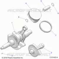 ENGINE, KURBELWELLE, PISTON AND BALANCE SHAFT