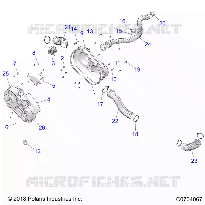 ANTRIEB, CLUTCH COVER AND DUCTING
