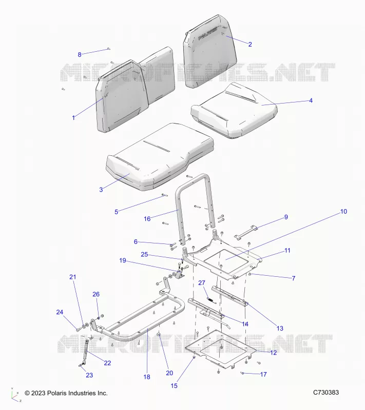 SITZ ASM. AND SLIDER