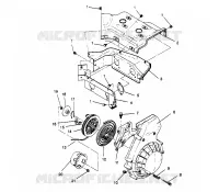 Gebläsegehäuse   RÜCKZUG ANLASSER SPORT 0960443, SPORT TOURING 0960243  and (4932223222D004)