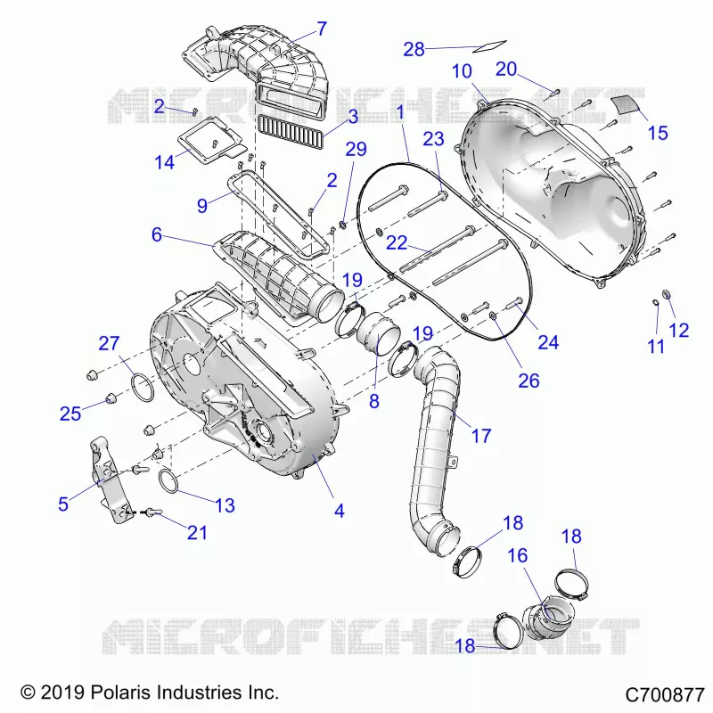 ANTRIEB, CLUTCH COVER AND DUCTING