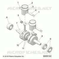 MOTOR, PISTON AND CRANKSHAFT