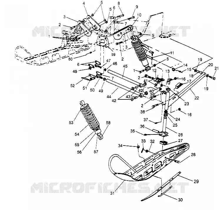 FRONT SUSPENSION AND SKI