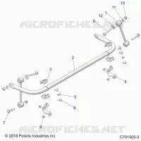 SUSPENSION, STABILISATORSTANGE, REAR