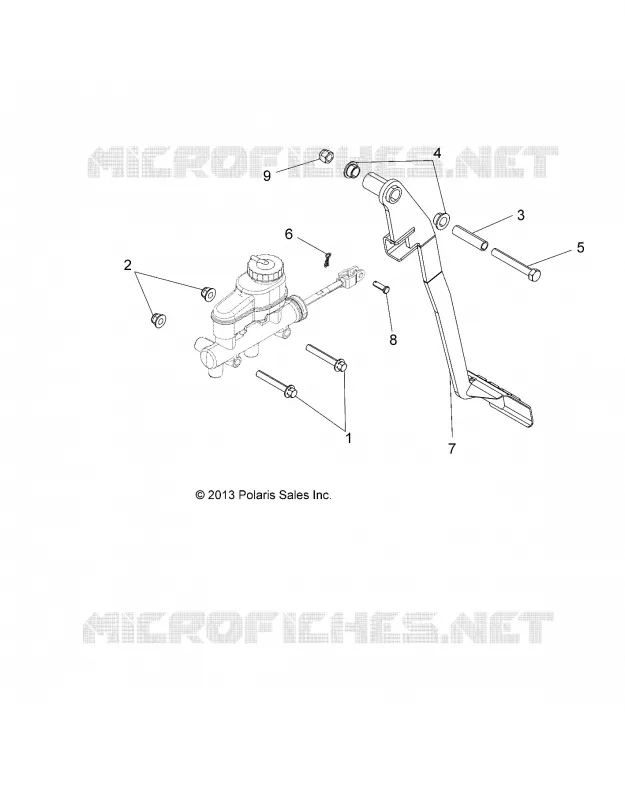 BRAKES, PEDAL AND MASTER CYLINDER MOUNTING