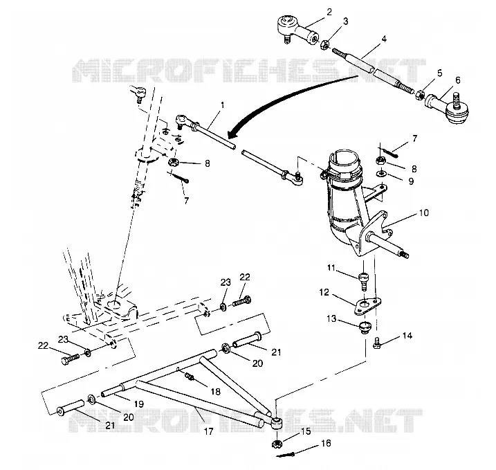 Querlenker Vorderachse   Lenkung ZUGANKERN 2x4 300 W947530 (4926742674B006)