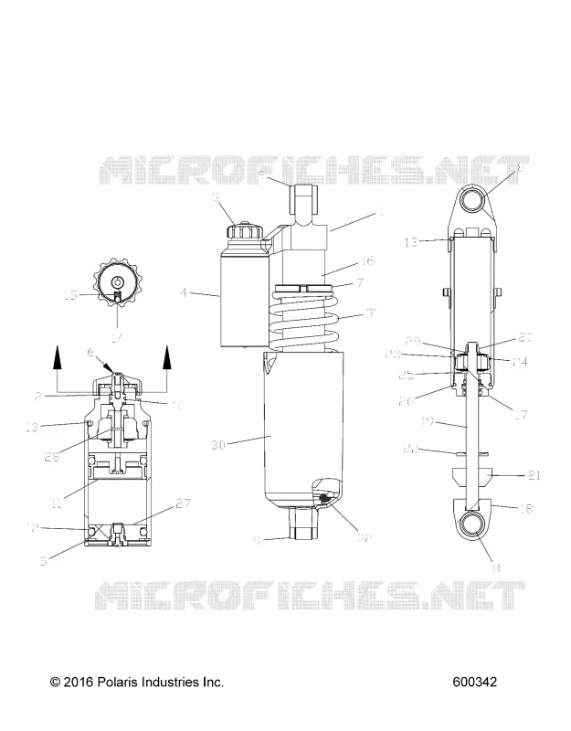 SUSPENSION, FRONT SHOCK TRACK (CLEAR)