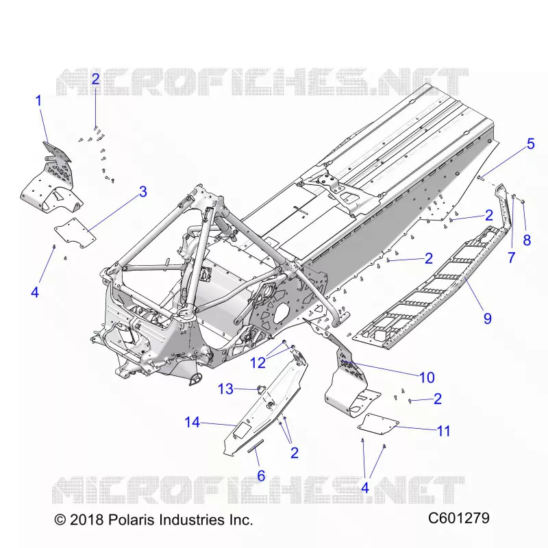 CHASSIS, CLUTCH GUARD/FOOTRESTS/RUNNING BOARDS
