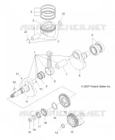 MOTOR, KURBELWELLE AND KOLBEN