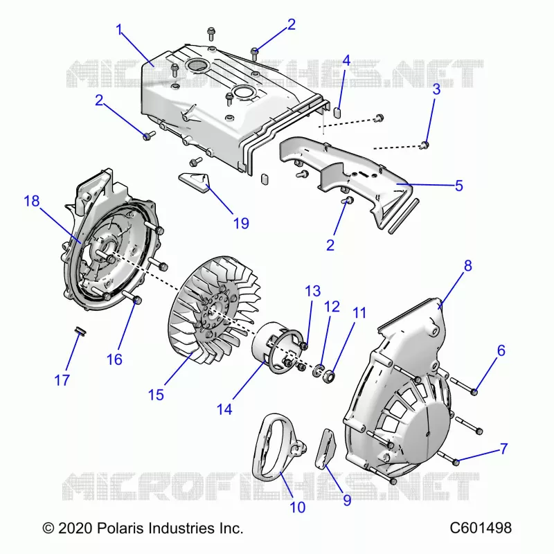 ENGINE, BLOWER HOUSING AND RÃŒCKZUG STARTER