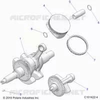 ENGINE, KURBELWELLE, PISTON AND BALANCE SHAFT