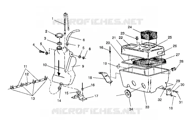 ÖLTANK / LUFTFILTERKASTEN  WIDETRAK / 0932064 (4922982298027A)