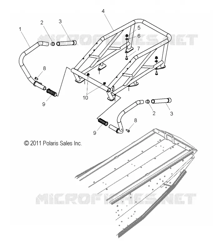 CHASSIS, RACK AND PASSENGER HAND HOLD