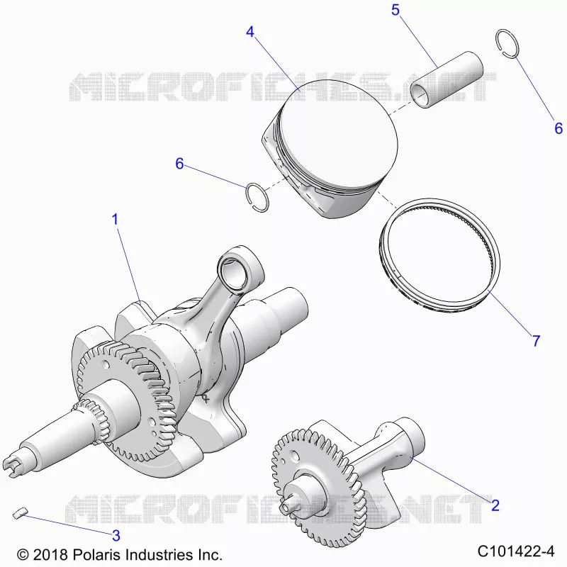 ENGINE, KURBELWELLE, PISTON AND BALANCE SHAFT