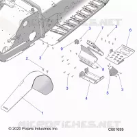 CHASSIS, FOOTREST-LH AND CLUTCH GUARD