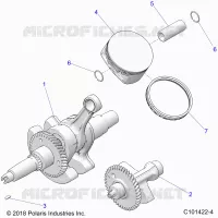 ENGINE, KURBELWELLE, PISTON AND BALANCE SHAFT