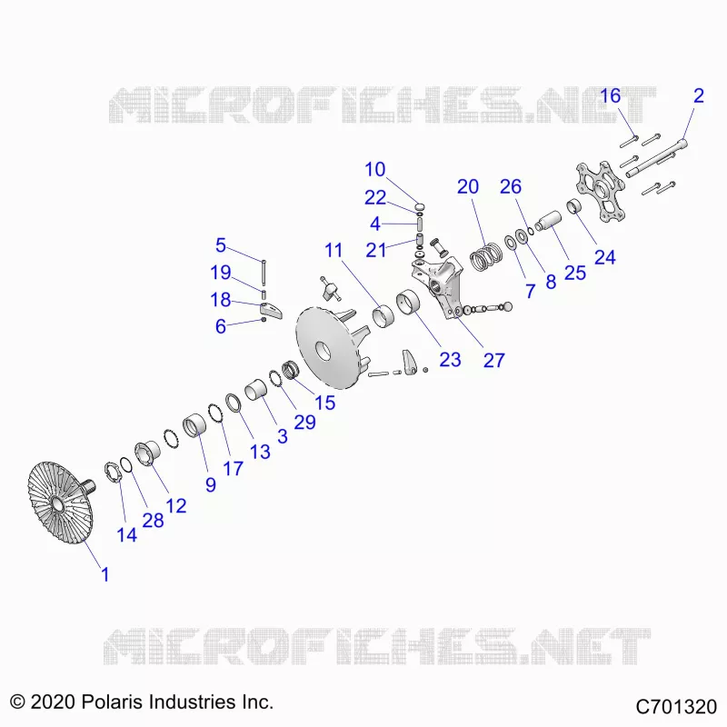 ANTRIEB, PRIMARY CLUTCH R22RSJ99A9/B9  (C701320)