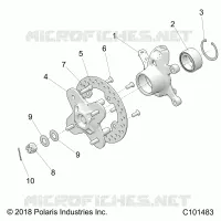 FRONT SUSPENSION HUB AND STEERING KNUCKLE- A22SGE95KN (C101483)