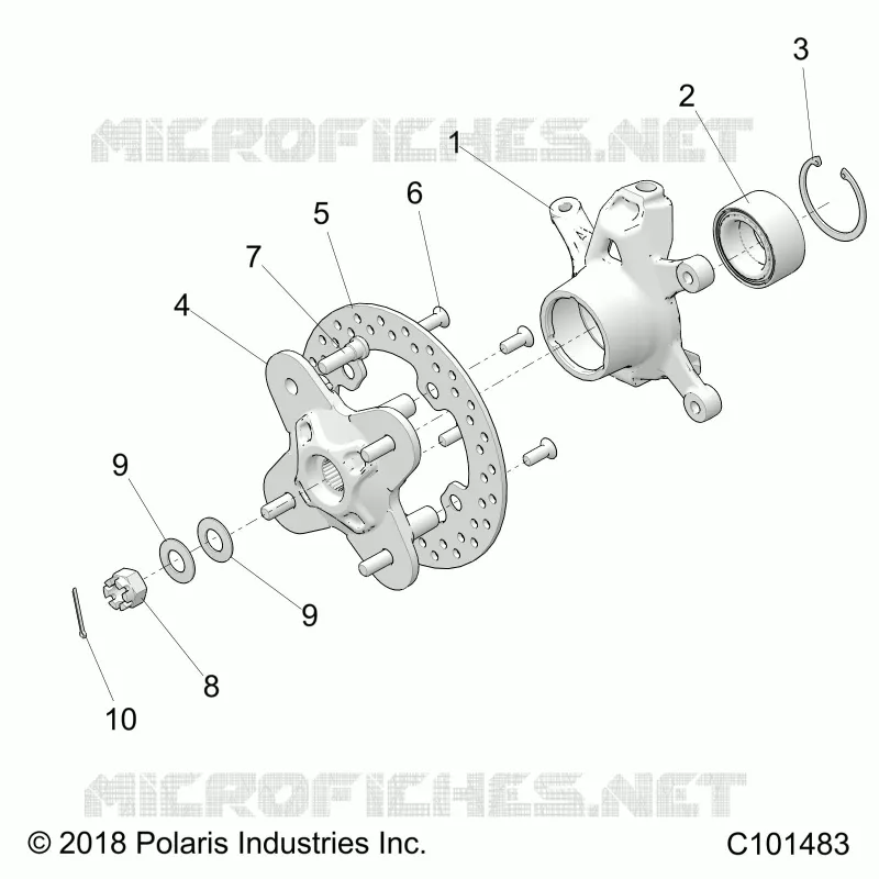 FRONT SUSPENSION HUB AND STEERING KNUCKLE- A22SGE95KN (C101483)