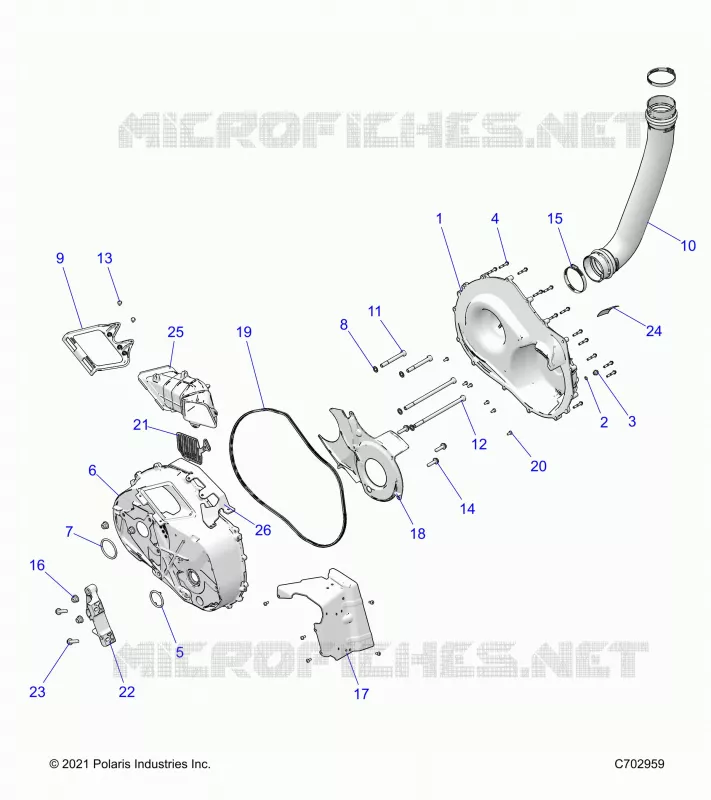 ANTRIEB, CLUTCH COVER AND DUCTING