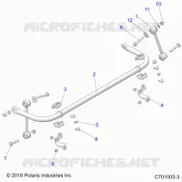 SUSPENSION, STABILISATORSTANGE, REAR