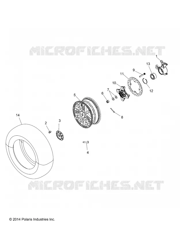 RADS, FRONT AND HUB