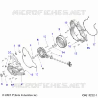 ENGINE, STATOR COVER AND FLYRAD