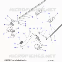 CHASSIS, CLUTCH GUARD AND FOOTRESTS