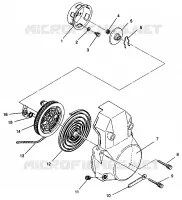 RÜCKZUG ANLASSER ASSEMBLY 500 EFI 0942774 and EFI SKS 0942574 (4924982498039A)