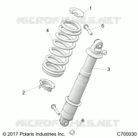 SUSPENSION, REAR SHOCK MOUNTING