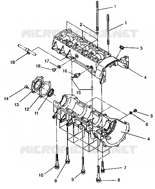 CRANKCASE ASSEMBLY RXL TOURING E940869 (49274327430034)