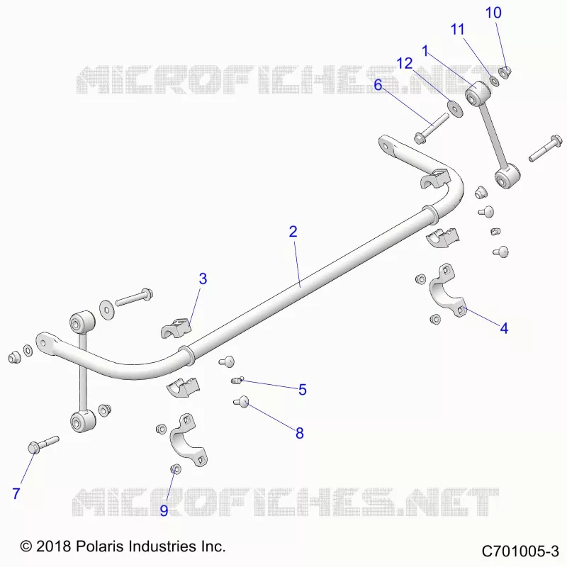 SUSPENSION, STABILISATORSTANGE, REAR