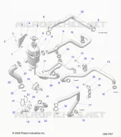 ENGINE, KÃ¼HLMITTELBEHÃ¤LTER AND HOSES