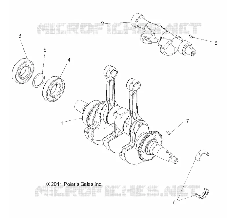 MOTOR, KURBELWELLE AND BALANCE SHAFT