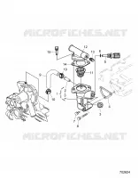 MOTOR, WATER FLANGE AND THERMOSTAT